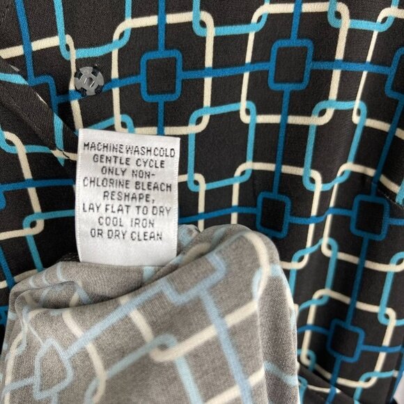 Talbots Women 3/4 Sleeve Pullover V Neck Print Dress Size 4 - Picture 5 of 11